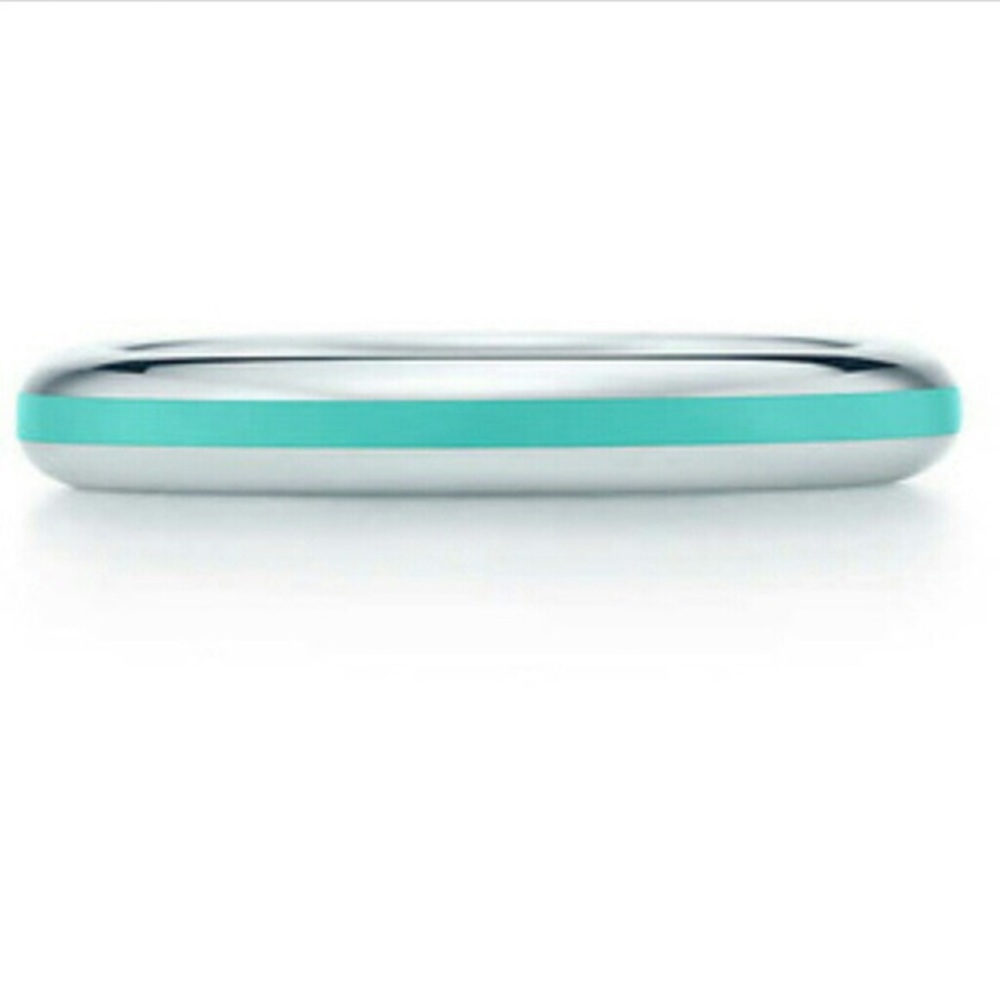Tiffany & Co. Sterling Silver Blue Enamel Band